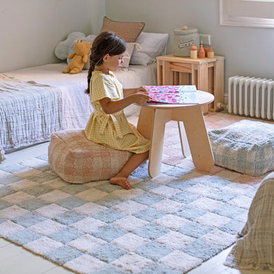 Washable Rug Kitchen Tiles Blue Sage