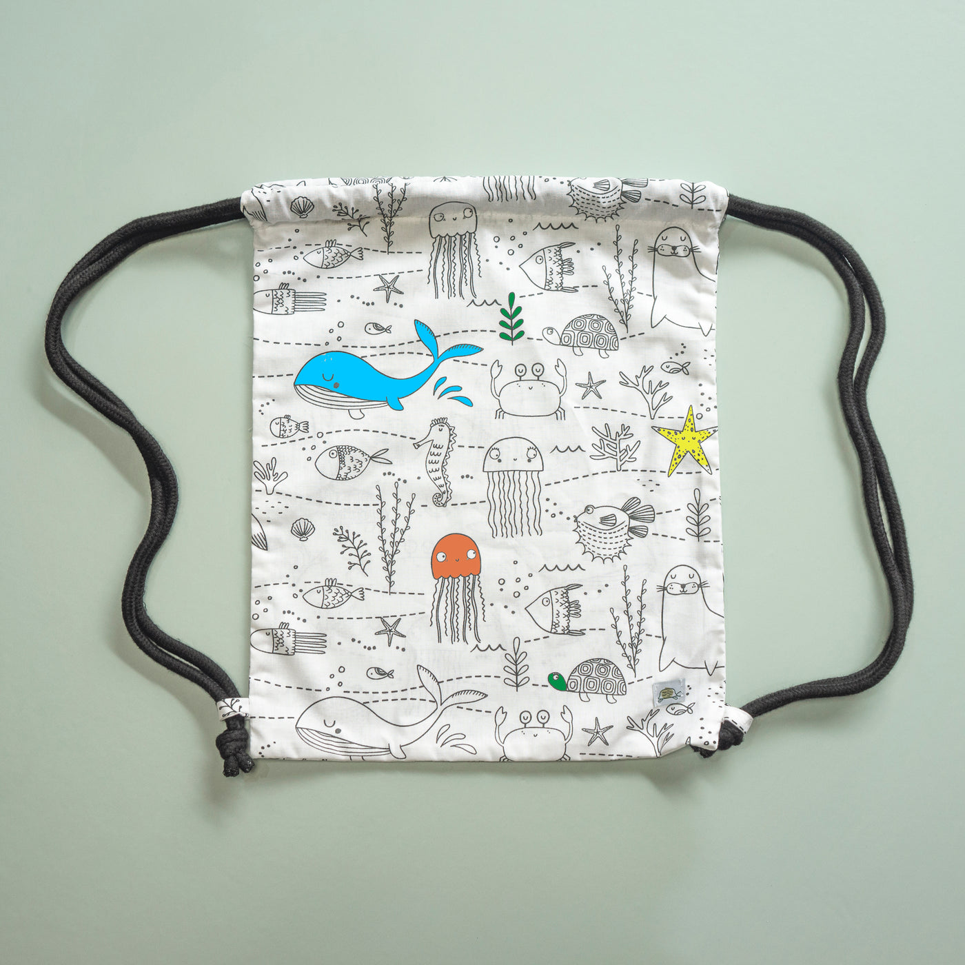 black and white bag for kids from La Tortuga Marisa