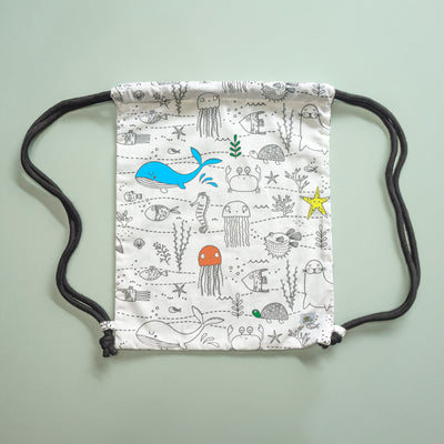 black and white bag for kids from La Tortuga Marisa