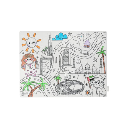 Kids Coloring Placemat - UAE