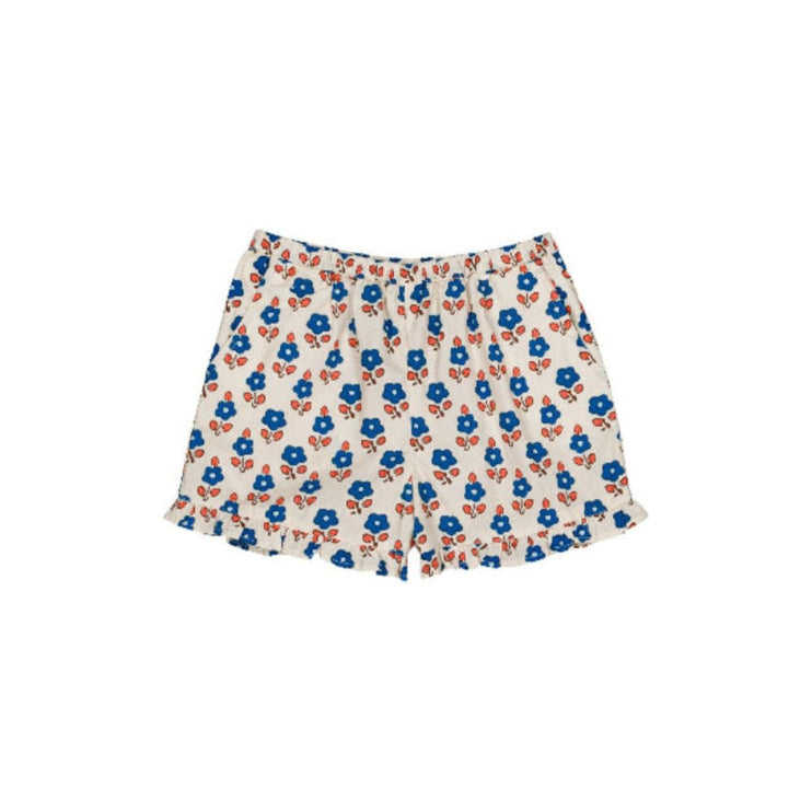 Blue Floral patterned shorts