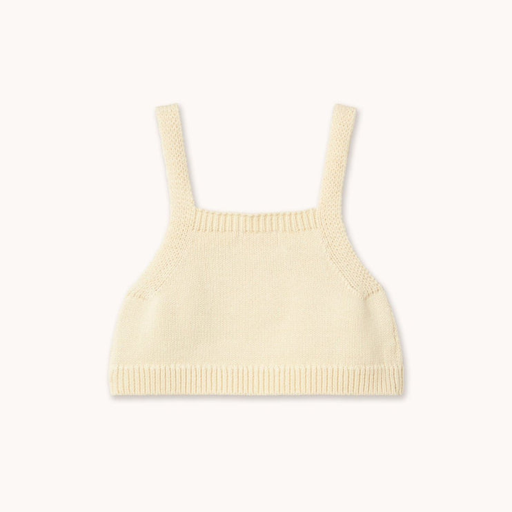 Cream-colored knit tank top 