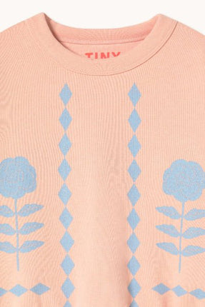 Wild rose sweatshirt with blue roses print