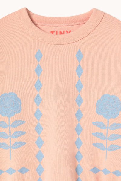 Wild rose sweatshirt with blue roses print