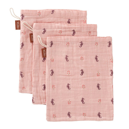 3-pc wash cloth in seahorse print