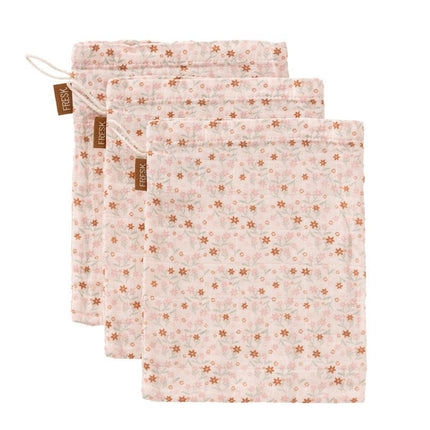 3pcs Wash cloth with garden flower pattern