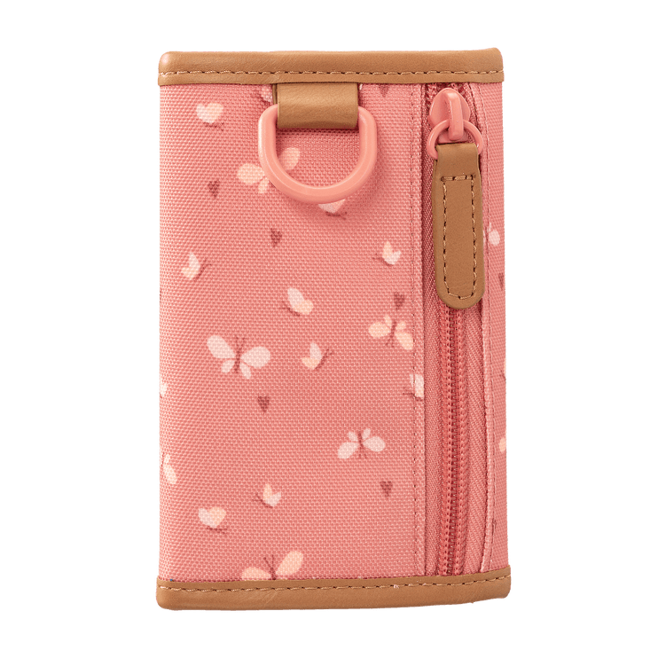 pink wallet with cute butterfly print
