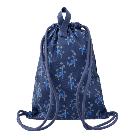 Blue swim bag with monkey pattern