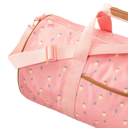 cropped and zoomed in version of the large duffel bag summer fruit
