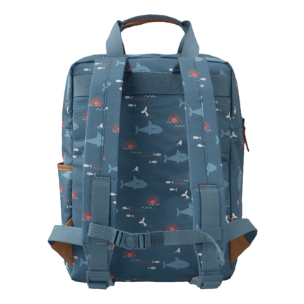 back style of the large backpack shark