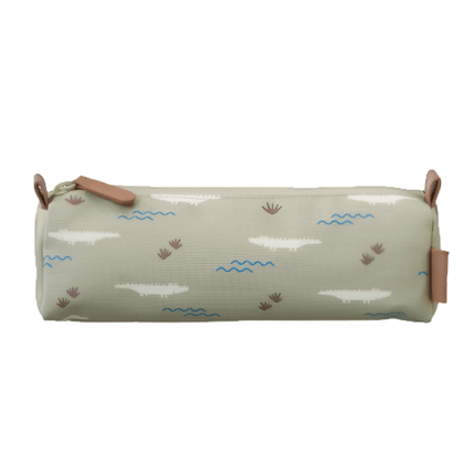 Pencil case with crocodile pattern