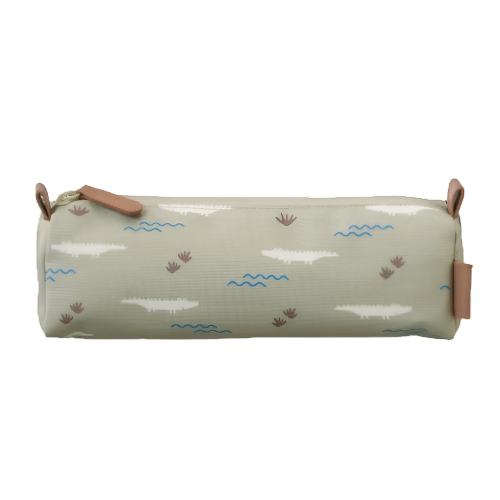 Pencil case with crocodile pattern