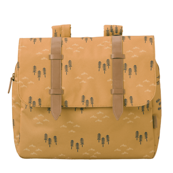 yellow satchel bag