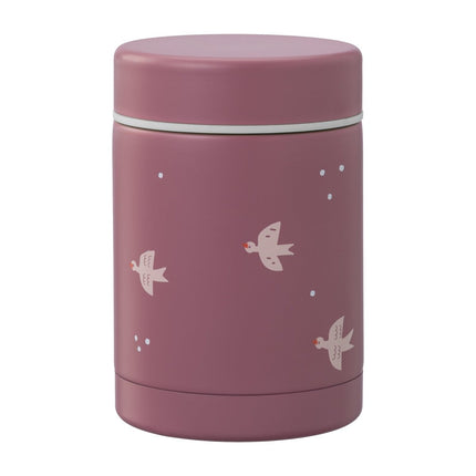Food jar in swallow pattern