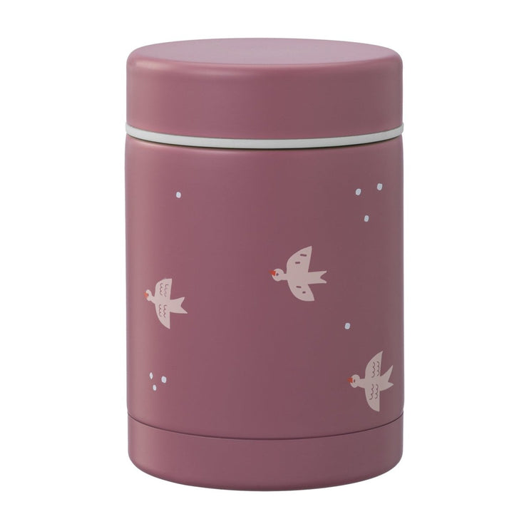 Food jar in swallow pattern