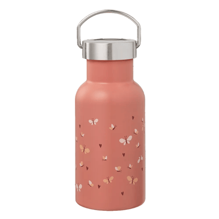 Insulated Water Bottle - Butterflies - 2 Lids (350ml)