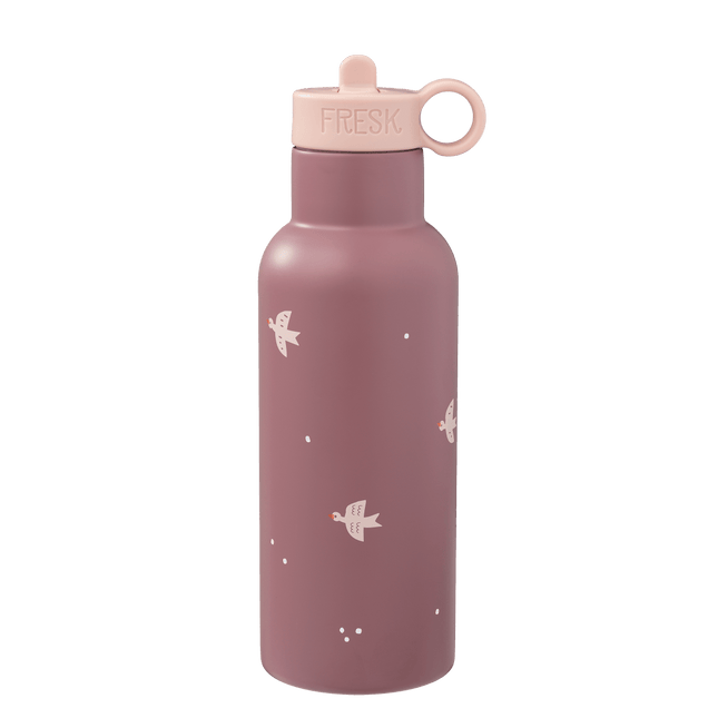 500ml Pink water bottle with bird designs