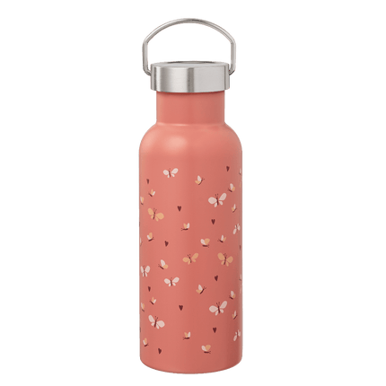 Insulated Water Bottle - Butterflies - 2 Lids (500ml)