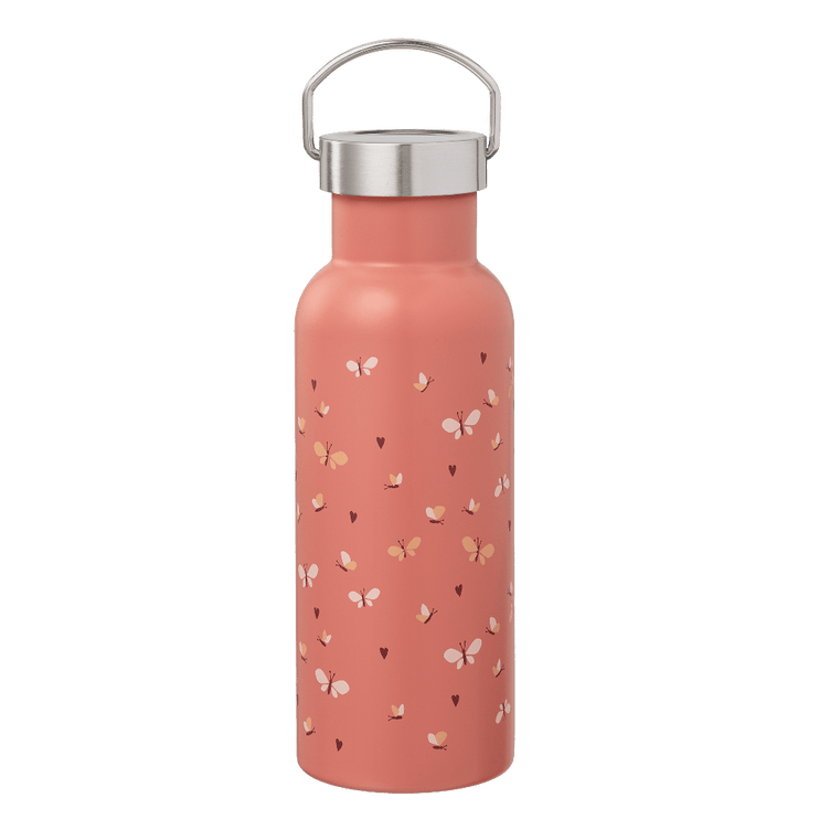 Insulated Water Bottle - Butterflies - 2 Lids (500ml)
