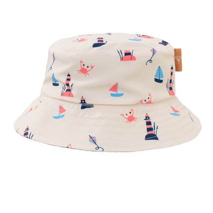 UV Bucket Hat with lighthouse print pattern