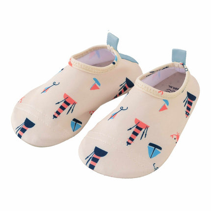UV Swim Shoes with lighthouse print pattern