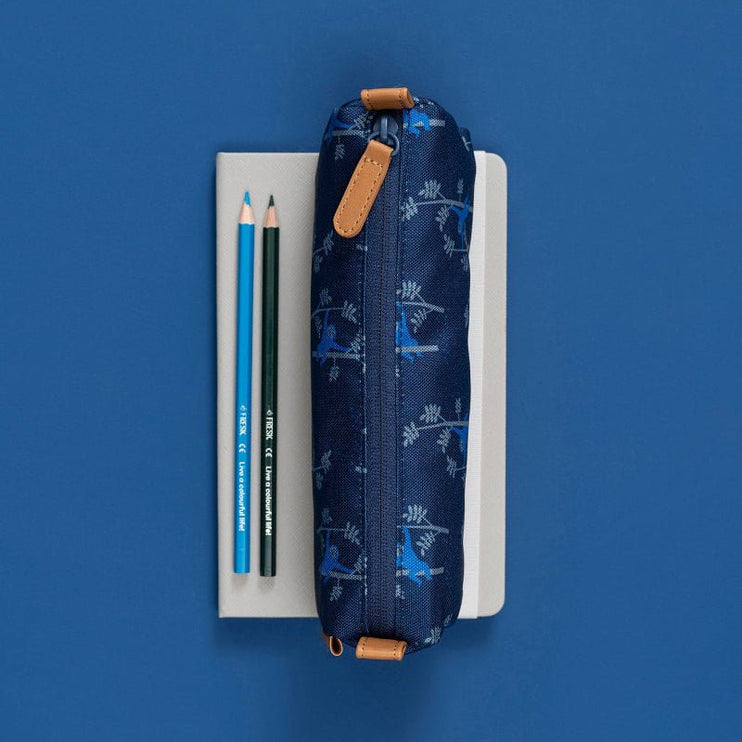 pencil case with monkey print