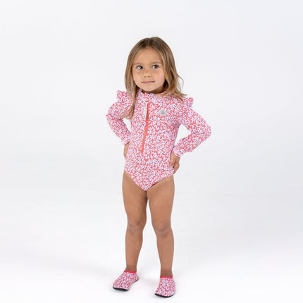 Girl Longsleeve Swimsuit - Floral Ditsy