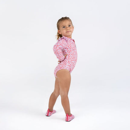 Girl Longsleeve Swimsuit - Floral Ditsy