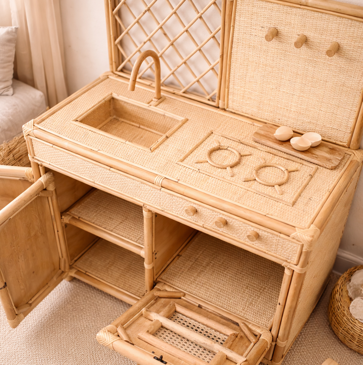 Rattan Play Kitchen