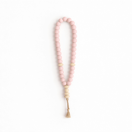 pink silicone masbaha for babies