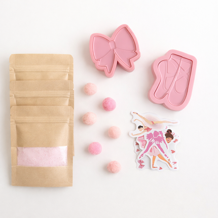 Pink ballet shoe bathbomb set 
