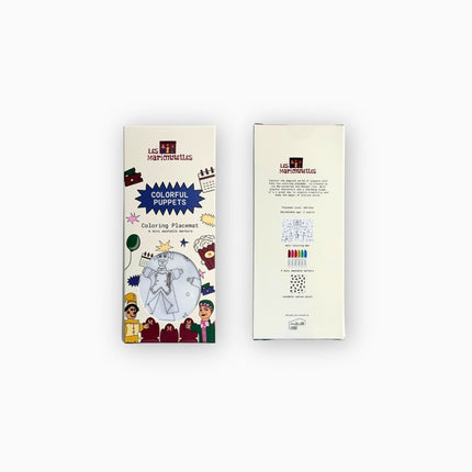 Mini Coloring Placemat - Colorful Puppets