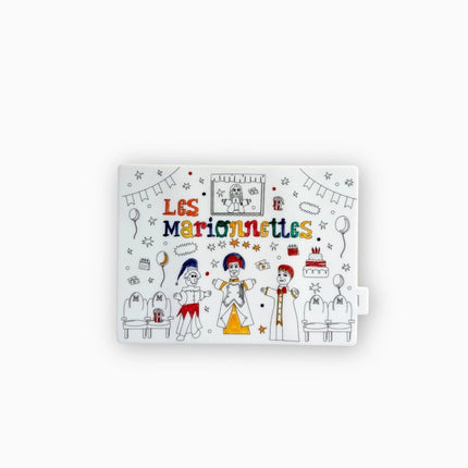 Mini Coloring Placemat - Colorful Puppets