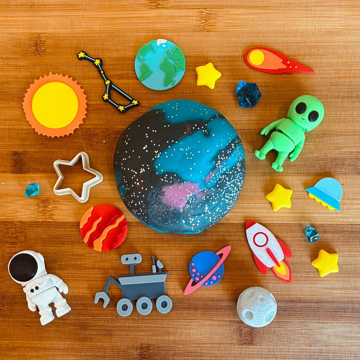Colorful space-themed toy