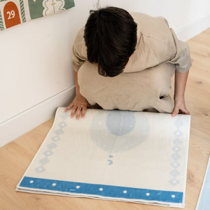 blue personalized prayer mat