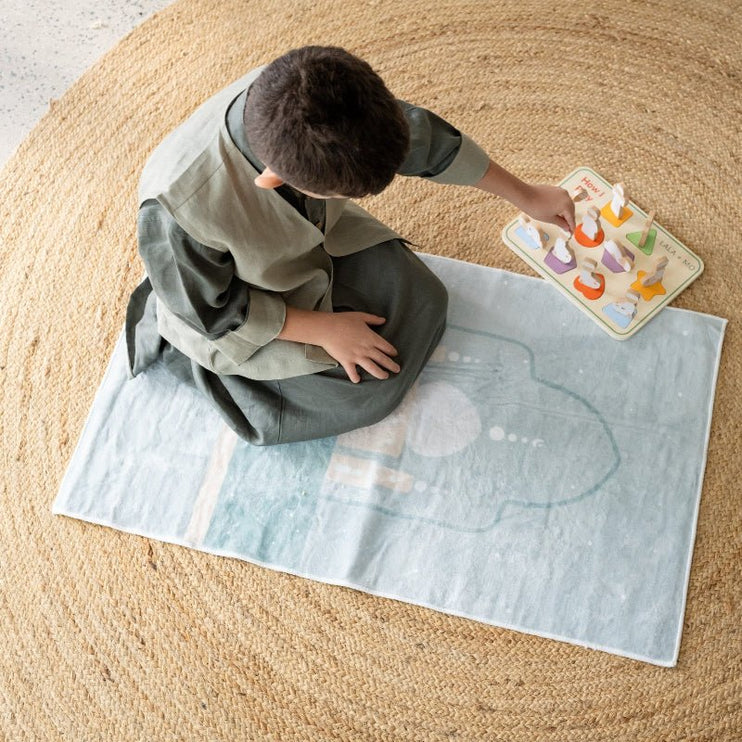 prayer mat kids non slippery and prayer steps puzzle teaching wooden game learn islam