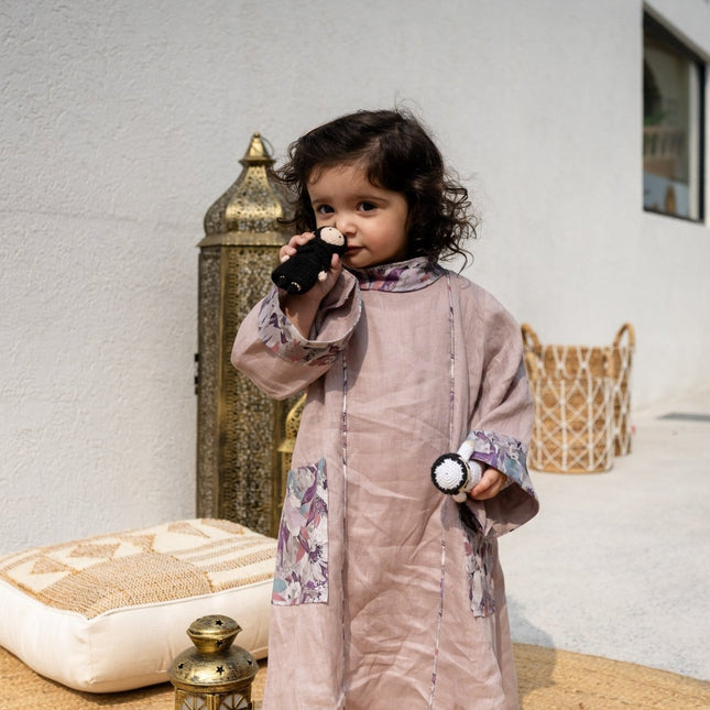 mini crochet doll girl in abaya organic ramadan gift kids