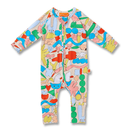 romper with abstract print