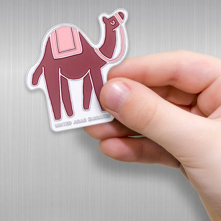 marron/light pink camel magnet for gift souvenir from UAE