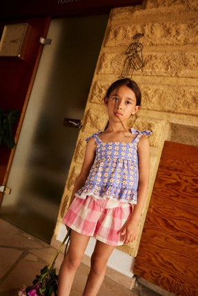 Floral Blouse with bow straps 