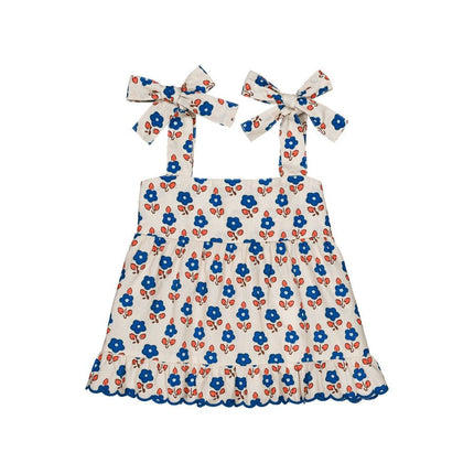 Floral Blouse with bow straps 