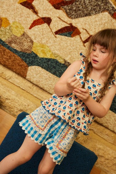 Floral Blouse with bow straps 