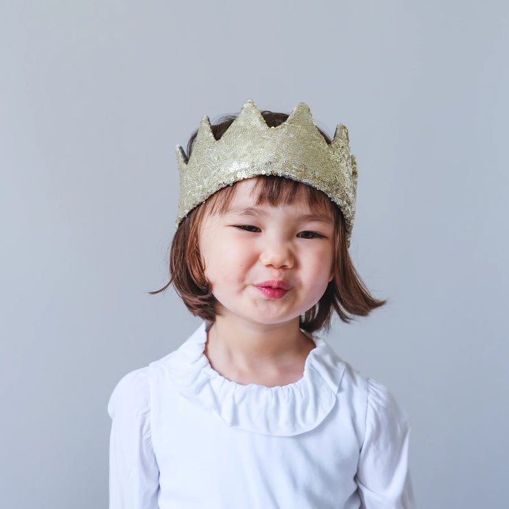 Gold Sequin Crown by Mimi and Lula