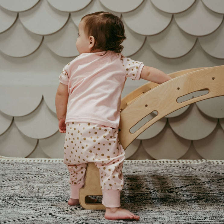 Dots Pink Pants & T-shirt