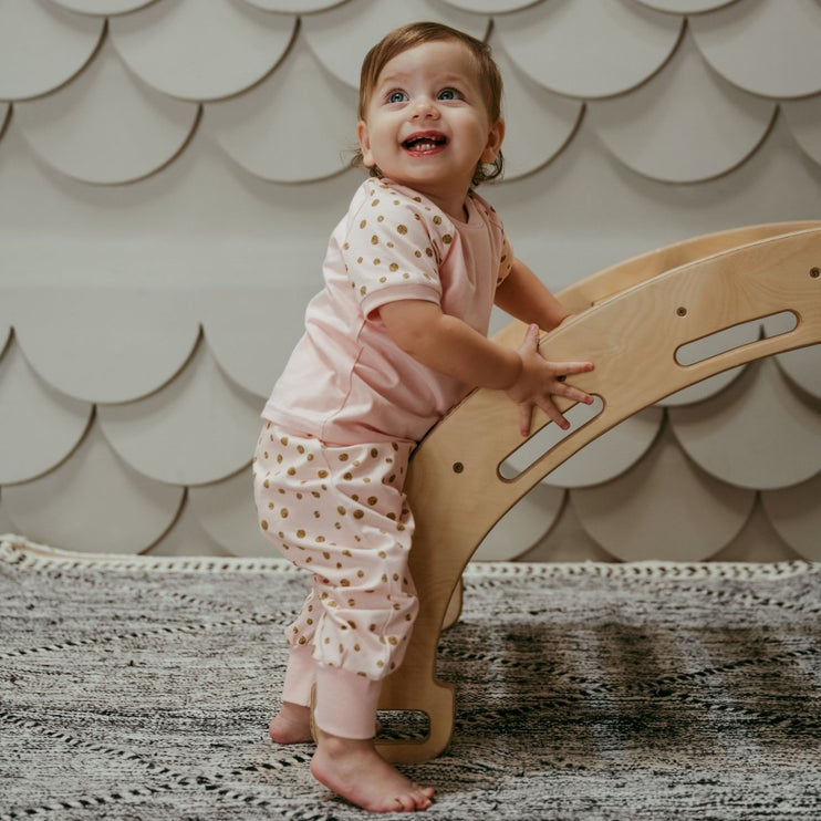 Dots Pink Pants & T-shirt