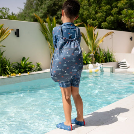 swim bag shark print