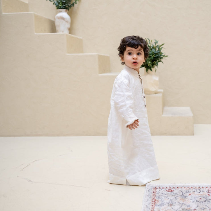 Linen Thobe - White
