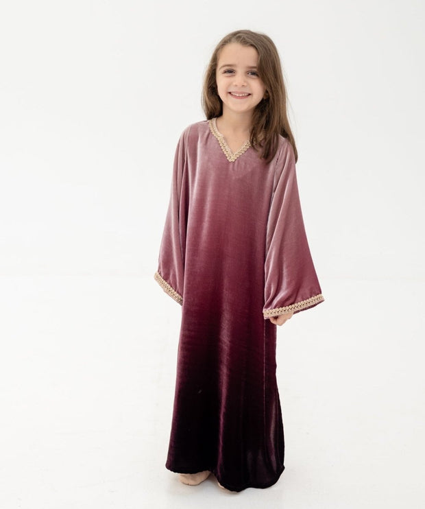 girls velvet jalabiya