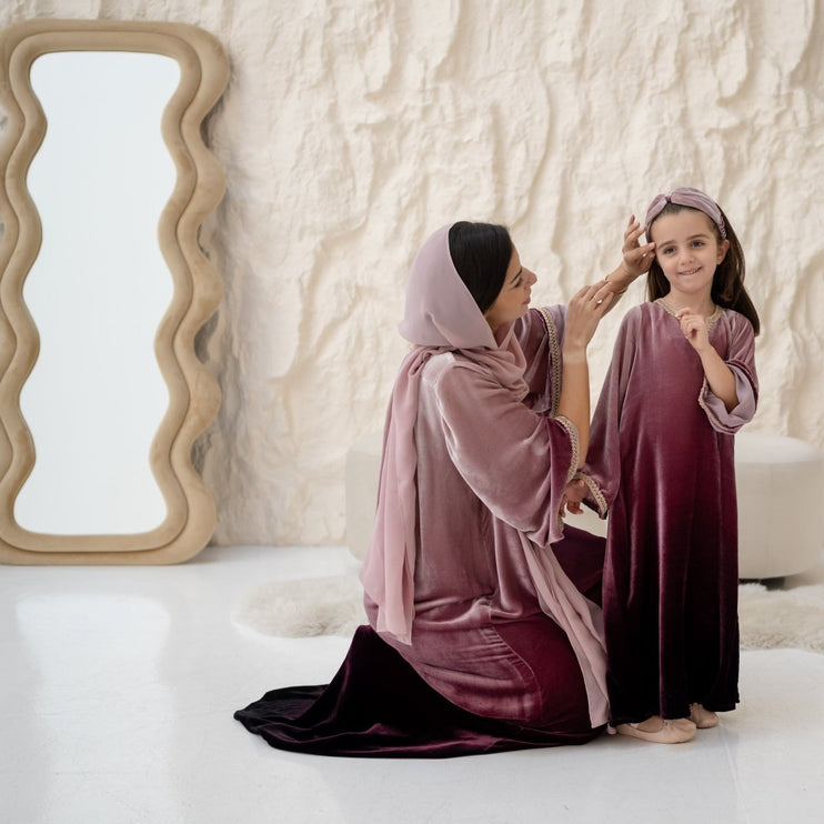 matching velvet jalabiyas for ramadan