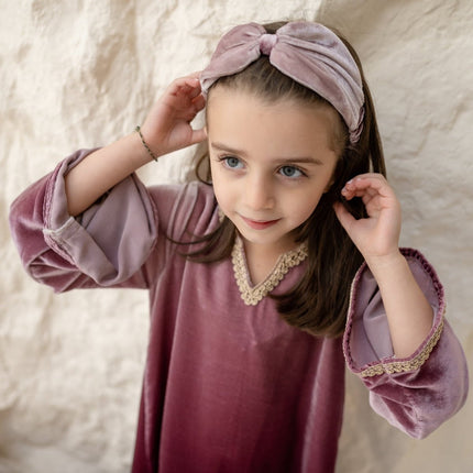 Velvet Headband - Ombré Pink Burgundy